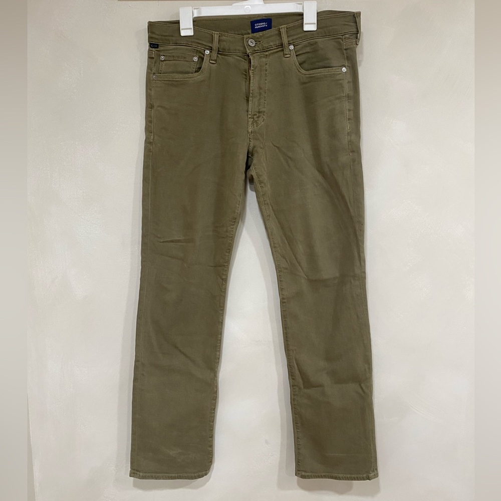 Citizens of Humanity Elijah Relaxed Straight Jeans in Olive 32